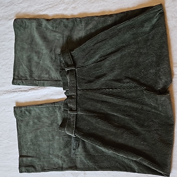 Revolve Majorelle Benedict Corduroy Pants Paperbag Belted Wide Leg Olive Small - Picture 10 of 17